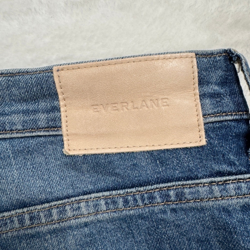 Everlane The Cheeky Jean Womens 33 Regular Straight High Rise Raw Hem Stretch - Picture 10 of 11